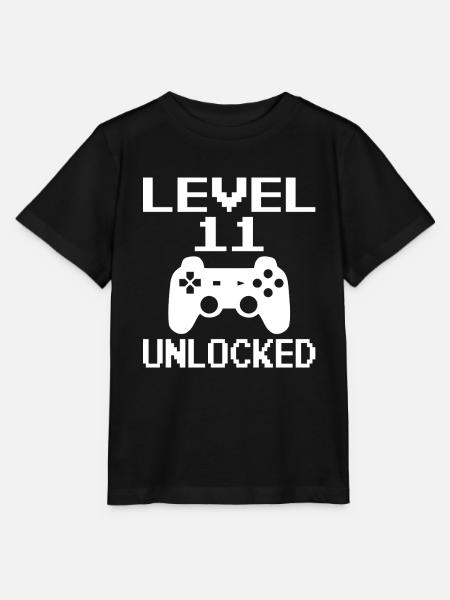 Level 11 Unlocked Shirt 11. Geburtstag Shirt - Stanley/Stella Kinder T-Shirt MINI CREATOR - Schwarz