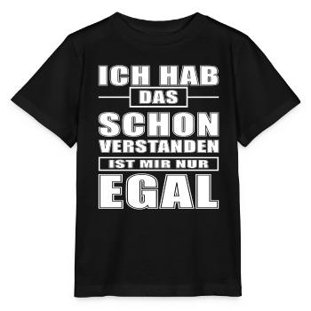 ich hab das schon verstanden - Stanley/Stella Kinder T-Shirt MINI CREATOR  - Schwarz - Vorne - Mikhail (115cm)