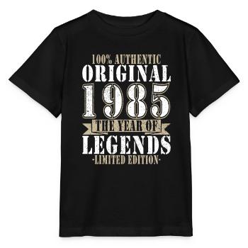 Original 1985 Jahrgang 1985 Geburtstag 1985 - Stanley/Stella Kinder T-Shirt MINI CREATOR  - Schwarz - Vorne - Mikhail (115cm)