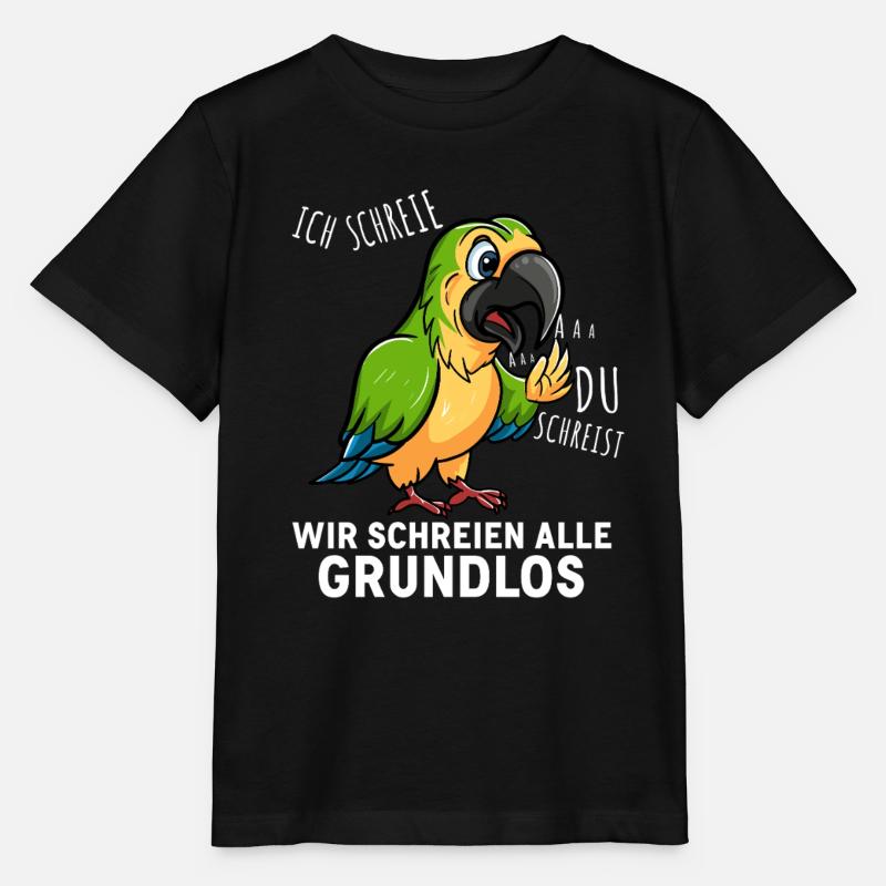 Papageie Sprüche - Stanley/Stella Kinder T-Shirt MINI CREATOR - Schwarz