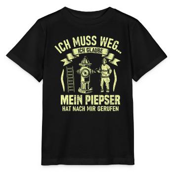 Je dois y aller, JE PENSE QUE MON BIP A - T-shirt bio MINI CREATOR Stanley/Stella Enfant - noir - Devant - Mikhail (115cm)