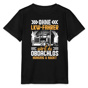 Chauffeur de camion Chauffeur de camion Sans-abri - T-shirt bio MINI CREATOR Stanley/Stella Enfant - noir - Devant - Mikhail (115cm)
