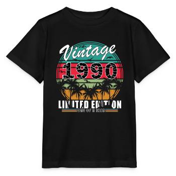 1990 - Baujahr 1990 - Jahrgang 1990 - Stanley/Stella Kinder T-Shirt MINI CREATOR  - Schwarz - Vorne - Mikhail (115cm)