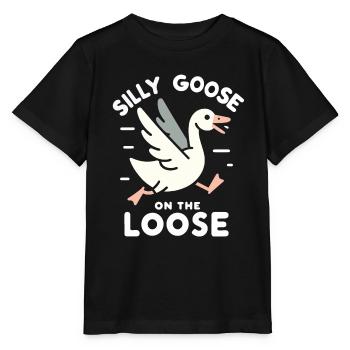 Silly Goose at the Loose Meme - Stanley/Stella MINI CREATOR Kids’ T-Shirt - black - Front - Mikhail (115cm)