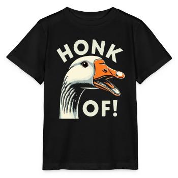 Honk Off – Geese Meme - Stanley/Stella MINI CREATOR Kids’ T-Shirt - black - Front - Mikhail (115cm)