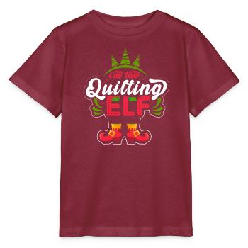 Je suis le chandail de Noël Laid Elfe Matelassé - T-shirt bio MINI CREATOR Stanley/Stella Enfant - bordeaux - Devant - Kain (125cm)