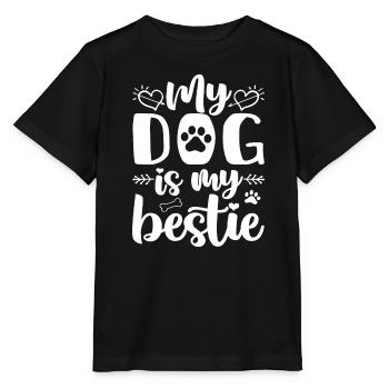 Mon chien est mon meilleur ami - T-shirt bio MINI CREATOR Stanley/Stella Enfant - noir - Devant - Mikhail (115cm)