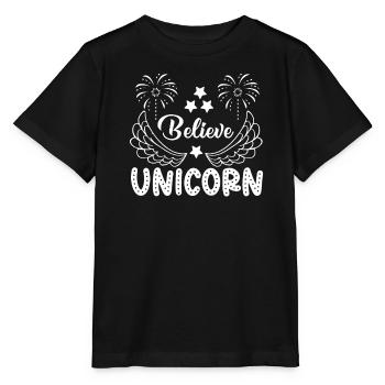 Belief in Unicorn Unicorn - Stanley/Stella MINI CREATOR Kids’ T-Shirt - black - Front - Mikhail (115cm)