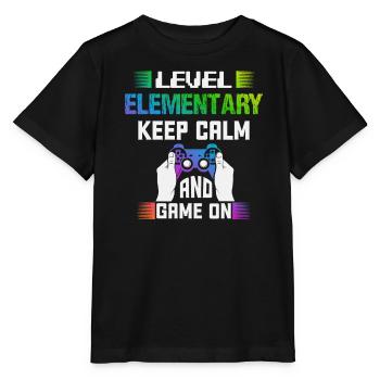 Niveau ÉLÉMENTAIRE garder son calme et jouer sur - T-shirt bio MINI CREATOR Stanley/Stella Enfant - noir - Devant - Mikhail (115cm)