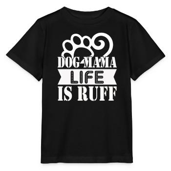Dog mom Life is shaggy - Stanley/Stella MINI CREATOR Kids’ T-Shirt - black - Front - Mikhail (115cm)