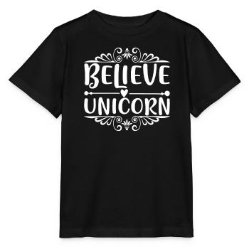 Belief in Unicorn Unicorn - Stanley/Stella MINI CREATOR Kids’ T-Shirt - black - Front - Mikhail (115cm)