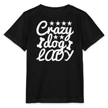 Crazy dog lady - Stanley/Stella MINI CREATOR Kids’ T-Shirt - black - Front - Mikhail (115cm)