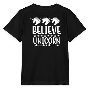 Belief in Unicorn Unicorn - Stanley/Stella MINI CREATOR Kids’ T-Shirt - black - Front - Mikhail (115cm)