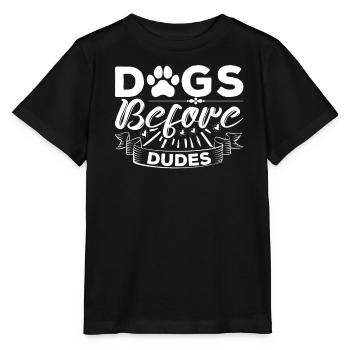 Chiens devant les gars - T-shirt bio MINI CREATOR Stanley/Stella Enfant - noir - Devant - Mikhail (115cm)
