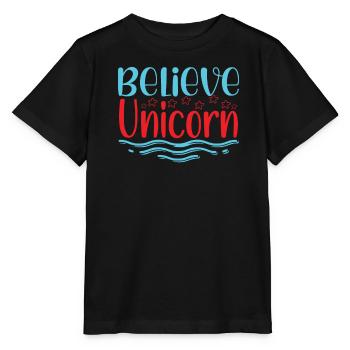 Belief in Unicorn Unicorn - Stanley/Stella MINI CREATOR Kids’ T-Shirt - black - Front - Mikhail (115cm)
