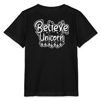 Belief in Unicorn Unicorn - Stanley/Stella MINI CREATOR Kids’ T-Shirt - black - Front - Mikhail (115cm)