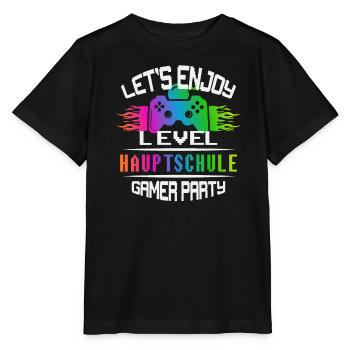 Level HAUPTSCHULE keep calm and game on - Stanley/Stella Kinder T-Shirt MINI CREATOR  - Schwarz - Vorne - Mikhail (115cm)