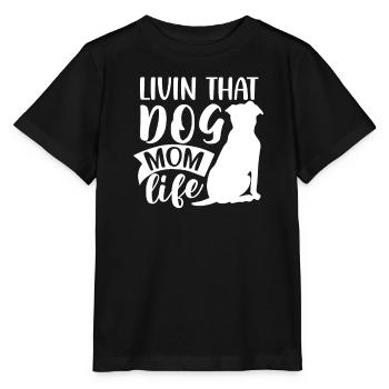 Livin That Dog Mom Life - Stanley/Stella Kinder T-Shirt MINI CREATOR  - Schwarz - Vorne - Mikhail (115cm)