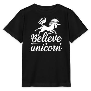Belief in Unicorn Unicorn - Stanley/Stella MINI CREATOR Kids’ T-Shirt - black - Front - Mikhail (115cm)