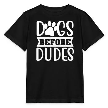 Chiens devant les gars - T-shirt bio MINI CREATOR Stanley/Stella Enfant - noir - Devant - Mikhail (115cm)