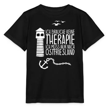 Ich brauche keine Therapie OSTFRIESLAND - Stanley/Stella Kinder T-Shirt MINI CREATOR  - Schwarz - Vorne - Mikhail (115cm)