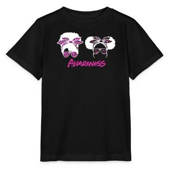 Brustkrebs Bewusstsein - Stanley/Stella Kinder T-Shirt MINI CREATOR  - Schwarz - Vorne - Mikhail (115cm)