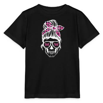 Papillons du cancer du sein - T-shirt bio MINI CREATOR Stanley/Stella Enfant - noir - Devant - Mikhail (115cm)