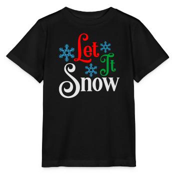 Lass es schneien Ugly Christmas Sweater - Stanley/Stella Kinder T-Shirt MINI CREATOR  - Schwarz - Vorne - Mikhail (115cm)
