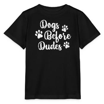 Dogs in front of Dudes - Stanley/Stella MINI CREATOR Kids’ T-Shirt - black - Front - Mikhail (115cm)