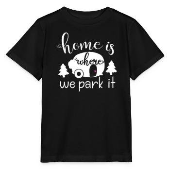 Urlaub Naturliebhaber Camping lustiger Spruch - Stanley/Stella Kinder T-Shirt MINI CREATOR  - Schwarz - Vorne - Mikhail (115cm)