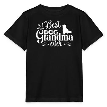 Meilleure grand-mère de chien de tous les temps - T-shirt bio MINI CREATOR Stanley/Stella Enfant - noir - Devant - Mikhail (115cm)