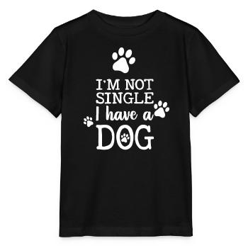 I am not single and have a dog - Stanley/Stella MINI CREATOR Kids’ T-Shirt - black - Front - Mikhail (115cm)