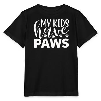 My children have paws - Stanley/Stella MINI CREATOR Kids’ T-Shirt - black - Front - Mikhail (115cm)