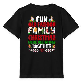 Altmodische Familienweihnacht Ugly Christmas - Stanley/Stella Kinder T-Shirt MINI CREATOR  - Schwarz - Vorne - Mikhail (115cm)