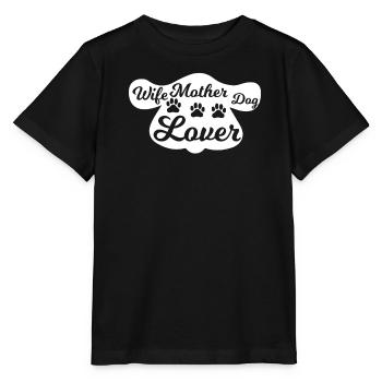 Ehefrau Mutter Hundeliebhaberin - Stanley/Stella Kinder T-Shirt MINI CREATOR  - Schwarz - Vorne - Mikhail (115cm)