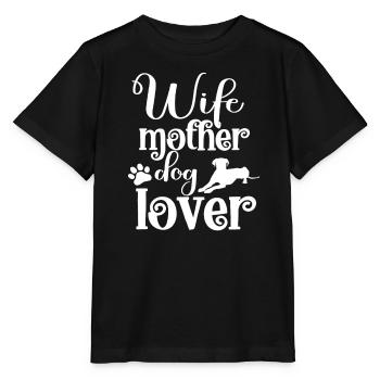 Ehefrau Mutter Hundeliebhaberin - Stanley/Stella Kinder T-Shirt MINI CREATOR  - Schwarz - Vorne - Mikhail (115cm)