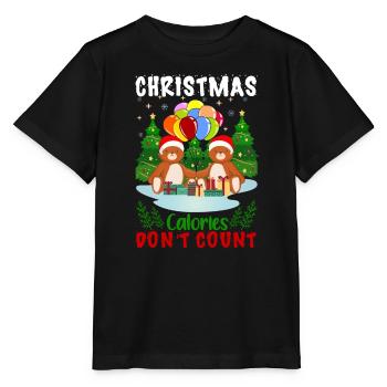 Hässliche Weihnachten Kalorien Norweger Muster - Stanley/Stella Kinder T-Shirt MINI CREATOR  - Schwarz - Vorne - Mikhail (115cm)