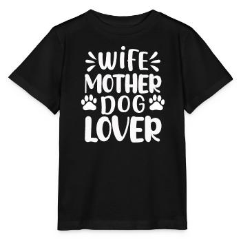 Ehefrau Mutter Hundeliebhaberin - Stanley/Stella Kinder T-Shirt MINI CREATOR  - Schwarz - Vorne - Mikhail (115cm)