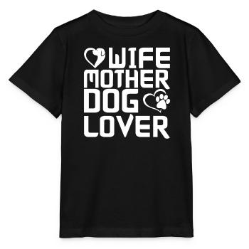 Femme Mère Chien amoureux - T-shirt bio MINI CREATOR Stanley/Stella Enfant - noir - Devant - Mikhail (115cm)