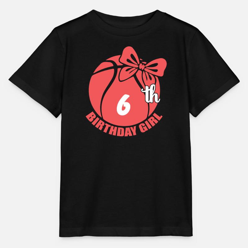 Basket-ball 6e anniversaire Basketteur - T-shirt bio MINI CREATOR Stanley/Stella Enfant - noir