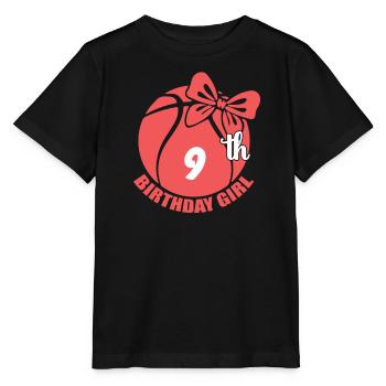 Basketball 9th Birthday Basketball Player - Stanley/Stella MINI CREATOR Kids’ T-Shirt - black - Front - Mikhail (115cm)