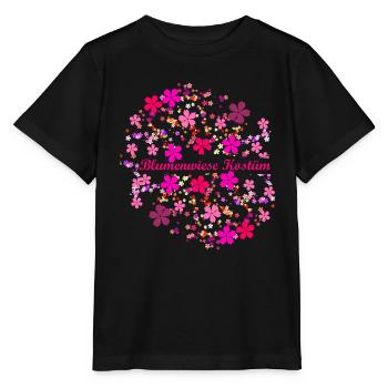 blumenwiese,blumenwiese kostüm,kostüm,blumen - Stanley/Stella Kinder T-Shirt MINI CREATOR  - Schwarz - Vorne - Mikhail (115cm)