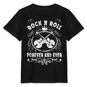 Rock N Roll Forever And Ever Graphic - T-shirt bio MINI CREATOR Stanley/Stella Enfant - noir - Devant - Mikhail (115cm)