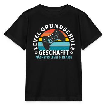 Grundschule Abschluss Level Grundschule Geschafft - Stanley/Stella Kinder T-Shirt MINI CREATOR  - Schwarz - Vorne - Mikhail (115cm)