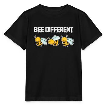 Bee Different Bienen Sei Anders Be Yourself - Stanley/Stella Kinder T-Shirt MINI CREATOR  - Schwarz - Vorne - Mikhail (115cm)