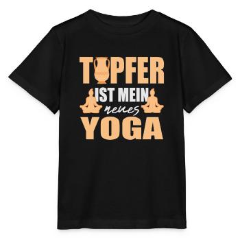 Pottery my new yoga potter passion - Stanley/Stella MINI CREATOR Kids’ T-Shirt - black - Front - Mikhail (115cm)
