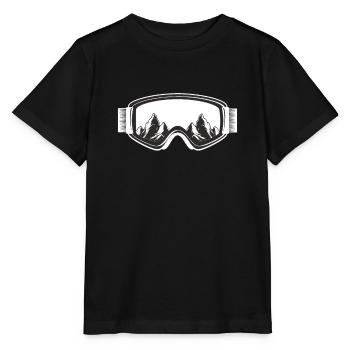 Lunettes de ski montagnes Alpes sports d'hiver amateurs de sports d'hiver - T-shirt bio MINI CREATOR Stanley/Stella Enfant - noir - Devant - Mikhail (115cm)