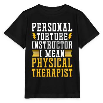 Physiothérapeutes - T-shirt bio MINI CREATOR Stanley/Stella Enfant - noir - Devant - Mikhail (115cm)