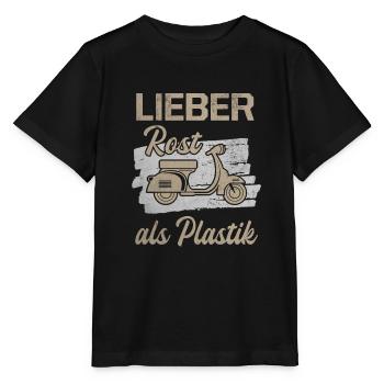 Lieber Rost Als Plastik Roller Motorroller Scooter - Stanley/Stella Kinder T-Shirt MINI CREATOR  - Schwarz - Vorne - Mikhail (115cm)