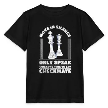 Schachmatt Schach Weisheit Königsfigur Damen Spiel - Stanley/Stella Kinder T-Shirt MINI CREATOR  - Schwarz - Vorne - Mikhail (115cm)